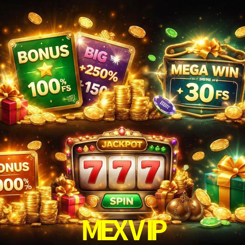 Tipos de bonos MEXVIP incluyendo recompensas de bienvenida y promociones continuas